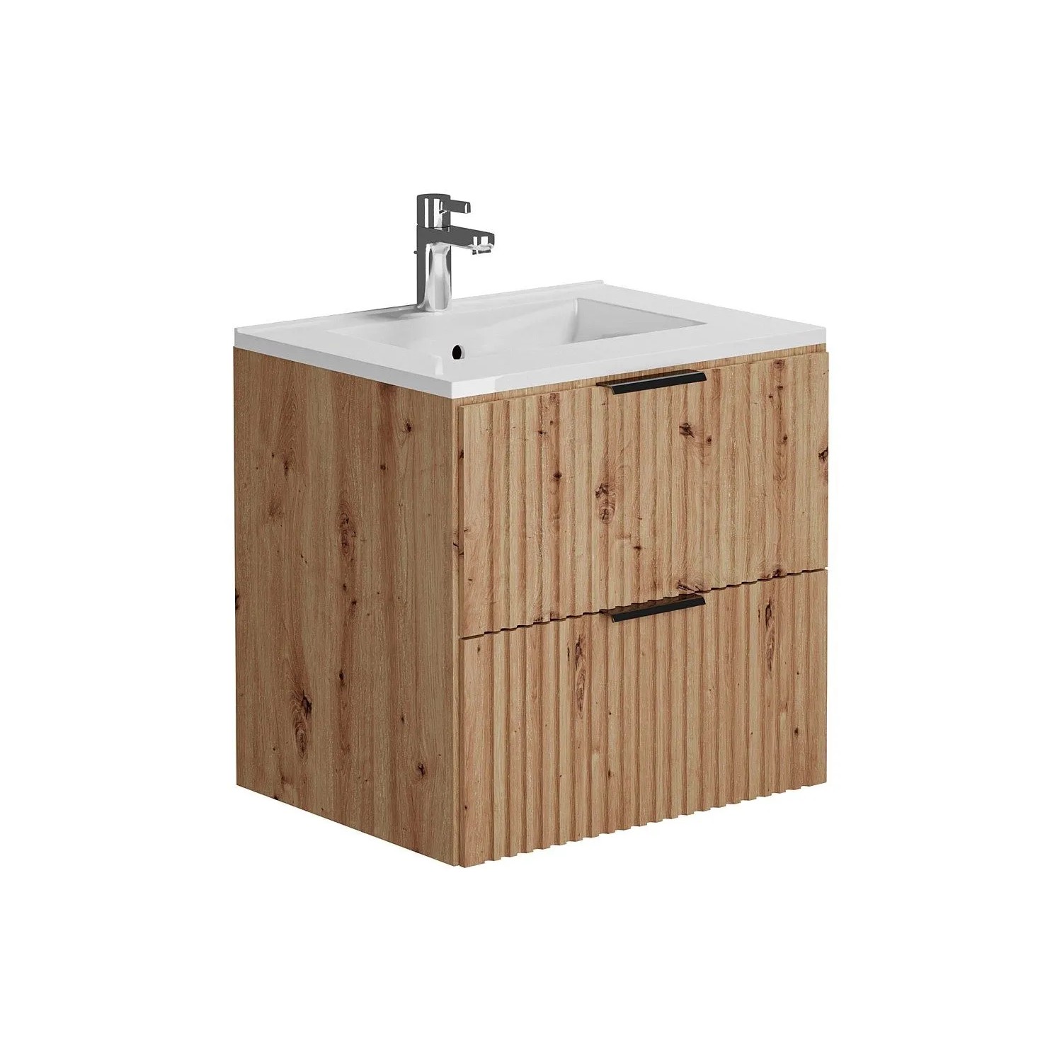 Vente-unique Einzelwaschtisch Zevara Naturfarben Hell 60 cm