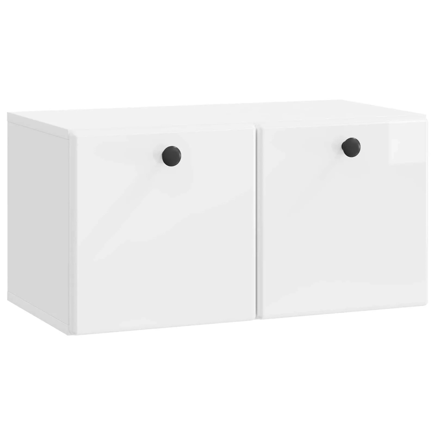 vidaXL Wandmontierter TV-Schrank Hochglanz Weiß 59,5 x 31 x 30 cm 899219