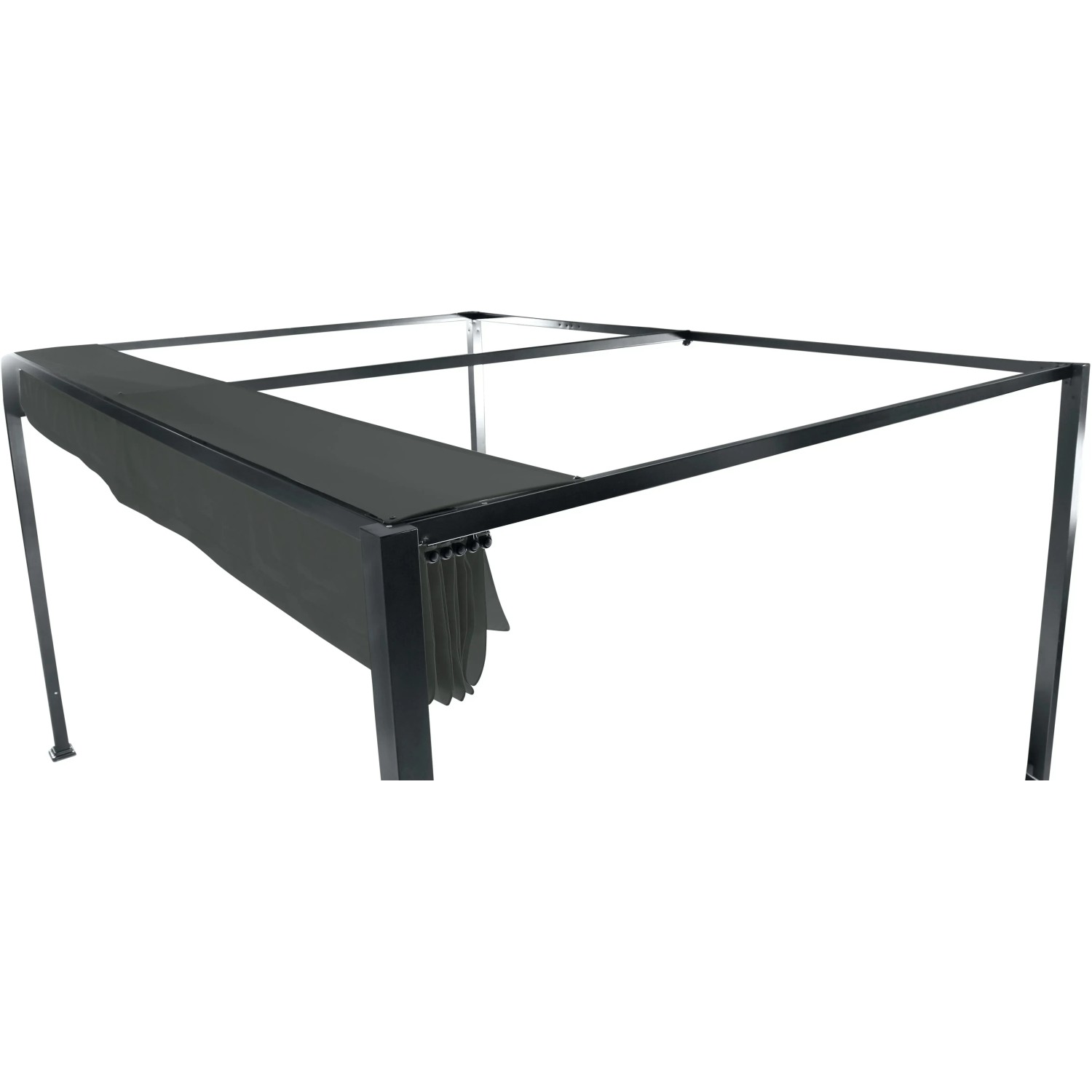 Siena Garden Pavillon Sky, 400x300 cm, anthrazit mit verstellbarem Dach.