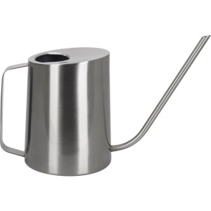 A.H.G. Gießkanne aus Edelstahl, rund, matt, 1,6 l. Moderne Gießkanne für Garten und Pflanzen.