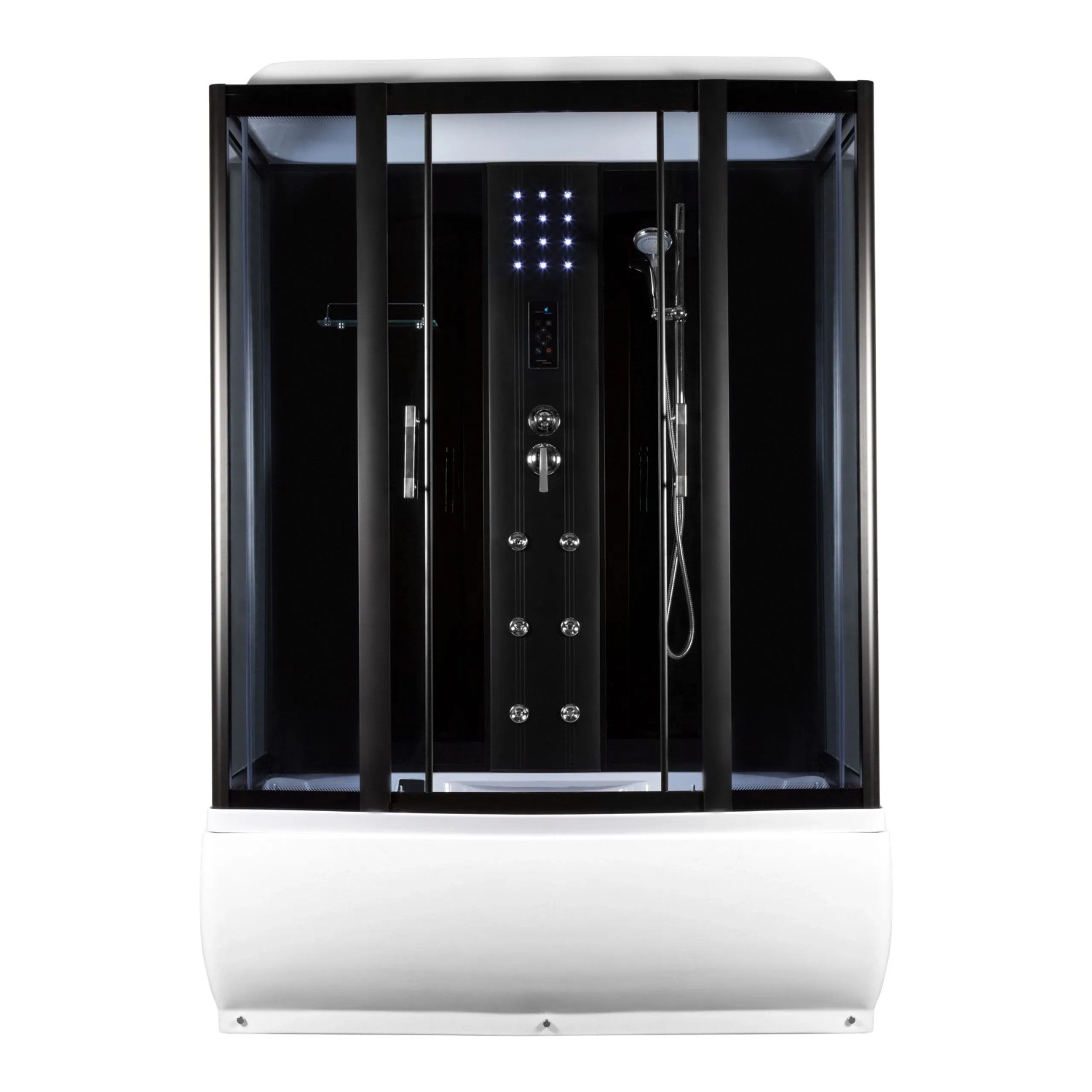 Kerra Hydromassagekabine Mocca 151x91 cm mit Duschwanne