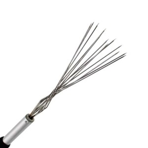 Galaflor Laubstecher mit 12 silbernen Aluminium-Spitzen und Teleskopstiel für Gartenarbeiten.