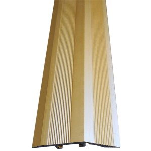 Goldenes Ausgleichsprofil aus Aluminium für Laminat und Parkett, 900 mm lang.