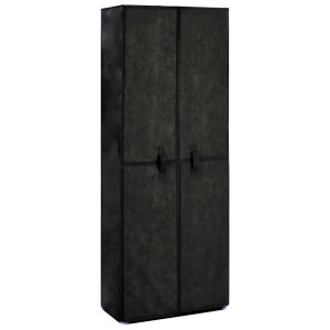 vidaXL Schuhschrank Schwarz 60x30x166 cm Stoff 282463