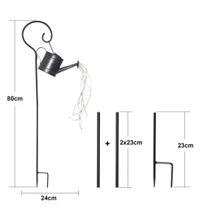 Star Trading Solardekoration DEW DROP WATER CAN Zink 80 cm