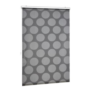 Relaxdays Duschrollo Kunststoff Aluminium Grau Wasserabweisend 100 cm x 240 cm