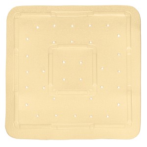 Beige BWO Silva Duscheinlage, 55x55 cm, mit Saugnäpfen für sicheren Halt in der Dusche.