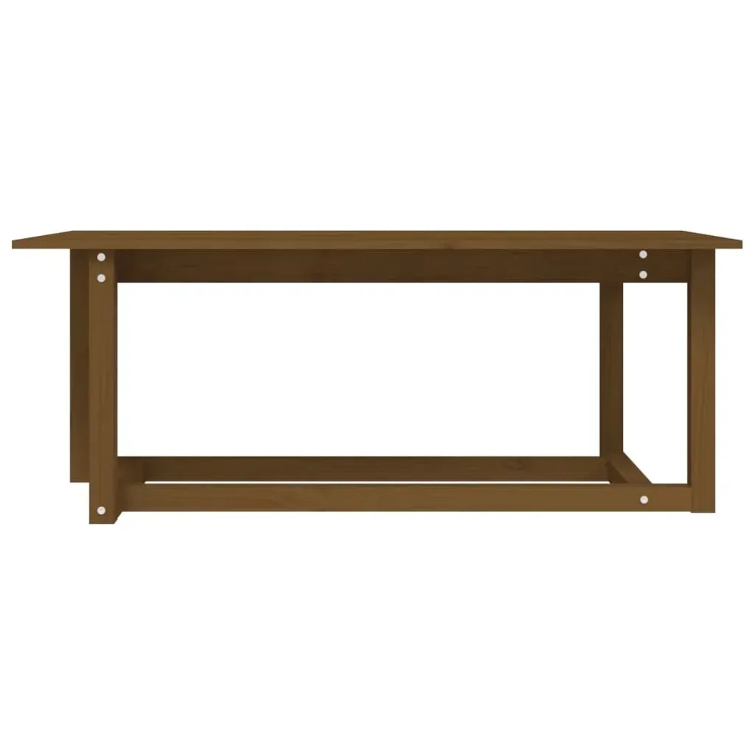 Honigbrauner Couchtisch aus Kiefer Massivholz, 110x55x45 cm. Modell 4.