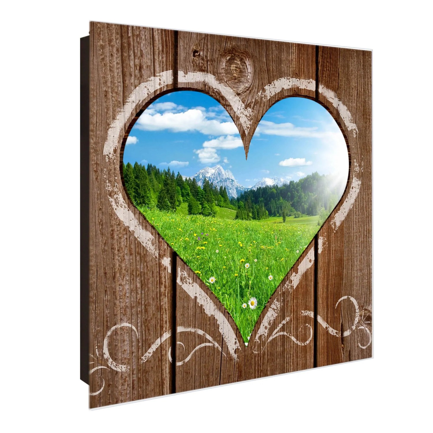 Banjado Großer Schlüsselkasten Glas 30x30cm Schwarz Scharnier Links 50 Hake günstig online kaufen