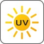 Symbol für UV-Beständigkeit des Scheurich Pflanzgefäß Wave Globe.