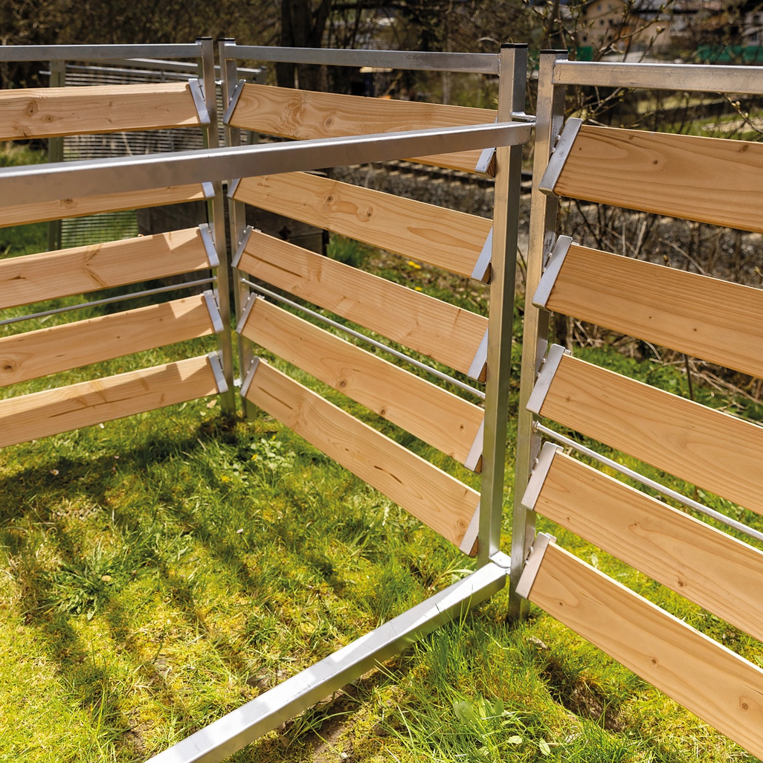 Bellissa Komposter Erweiterungsset aus Holz und Metall im Detail.