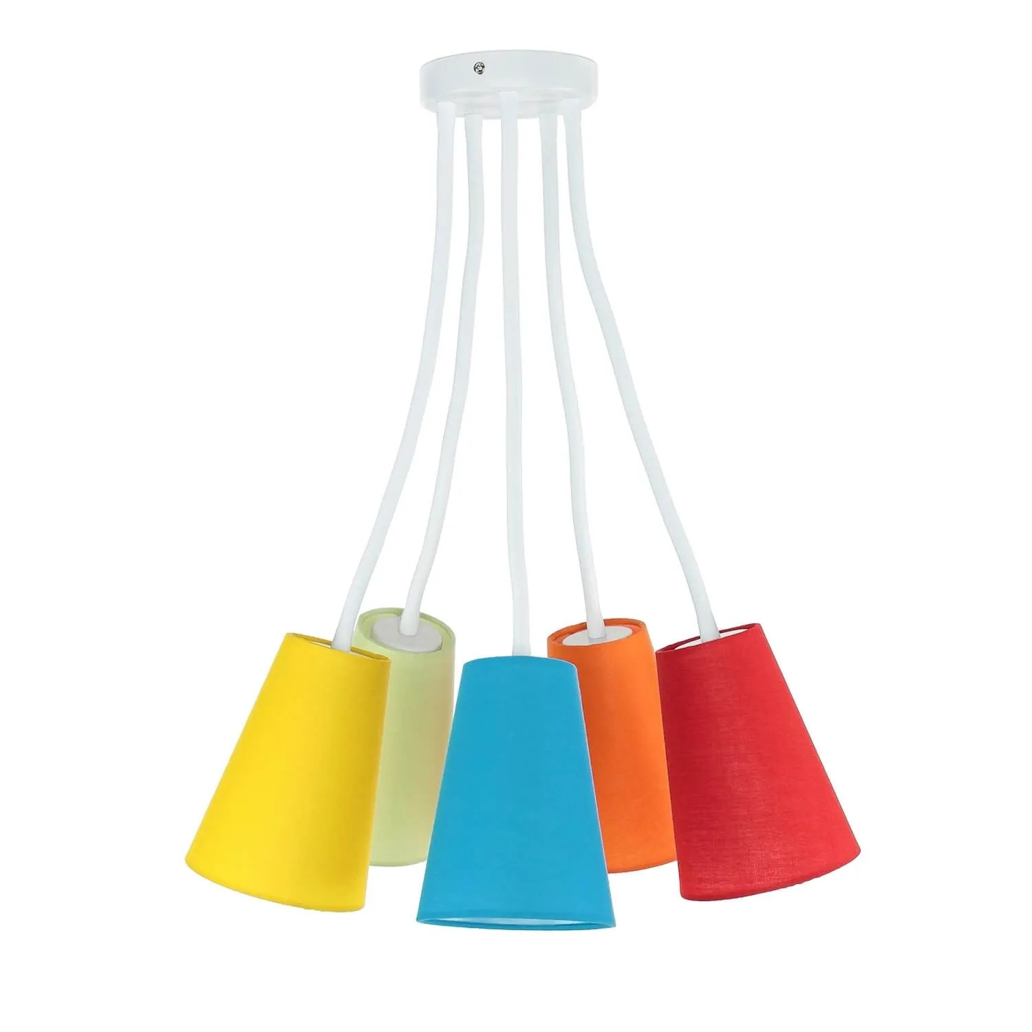 EASYLIGHT Deckenlampe Kinderzimmer Metall E27 Flexarm 120 cm Breit Bunt