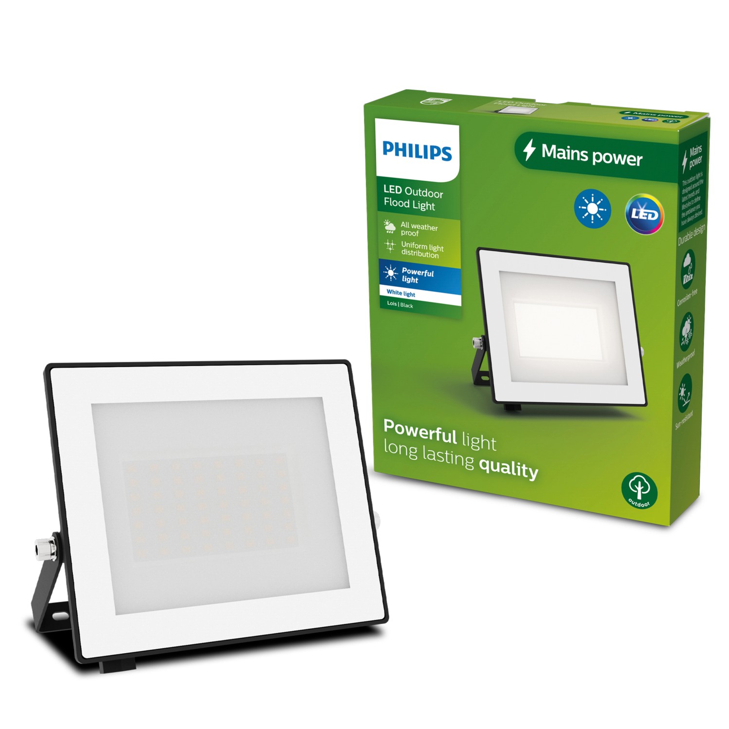 Thumbnail - Philips Outdoor Flutlicht Lois 3.000 K 2.700,m Schwarz