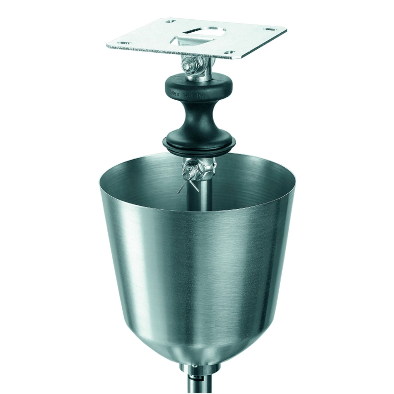 VORTICE Deckenventilator Nordik Heavy Duty Base 160, Detailaufnahme der Aufhängung.