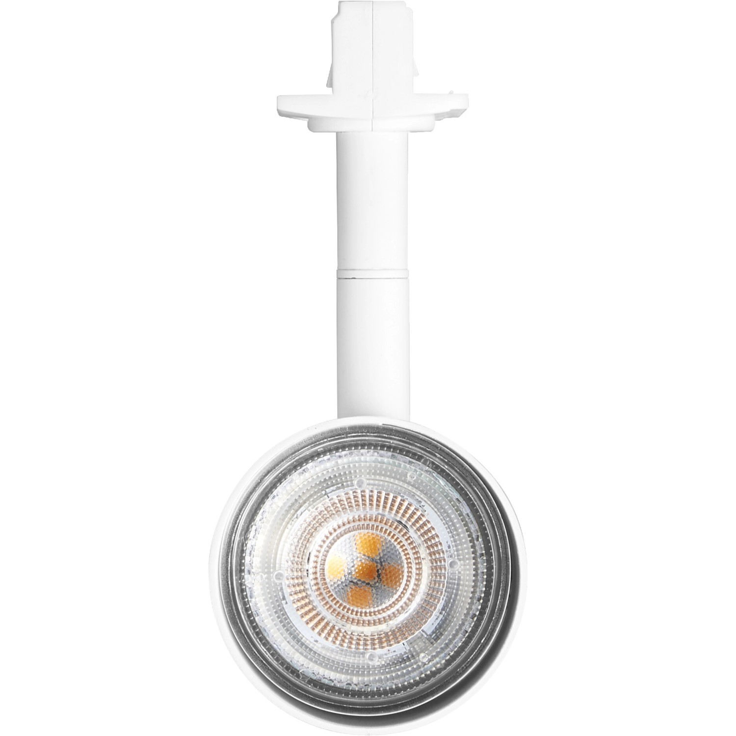 Weißer Ledvance Schienensystem Spot Cylinder, 14 cm, für GU10 Leuchtmittel. Dreh- und schwenkbar.