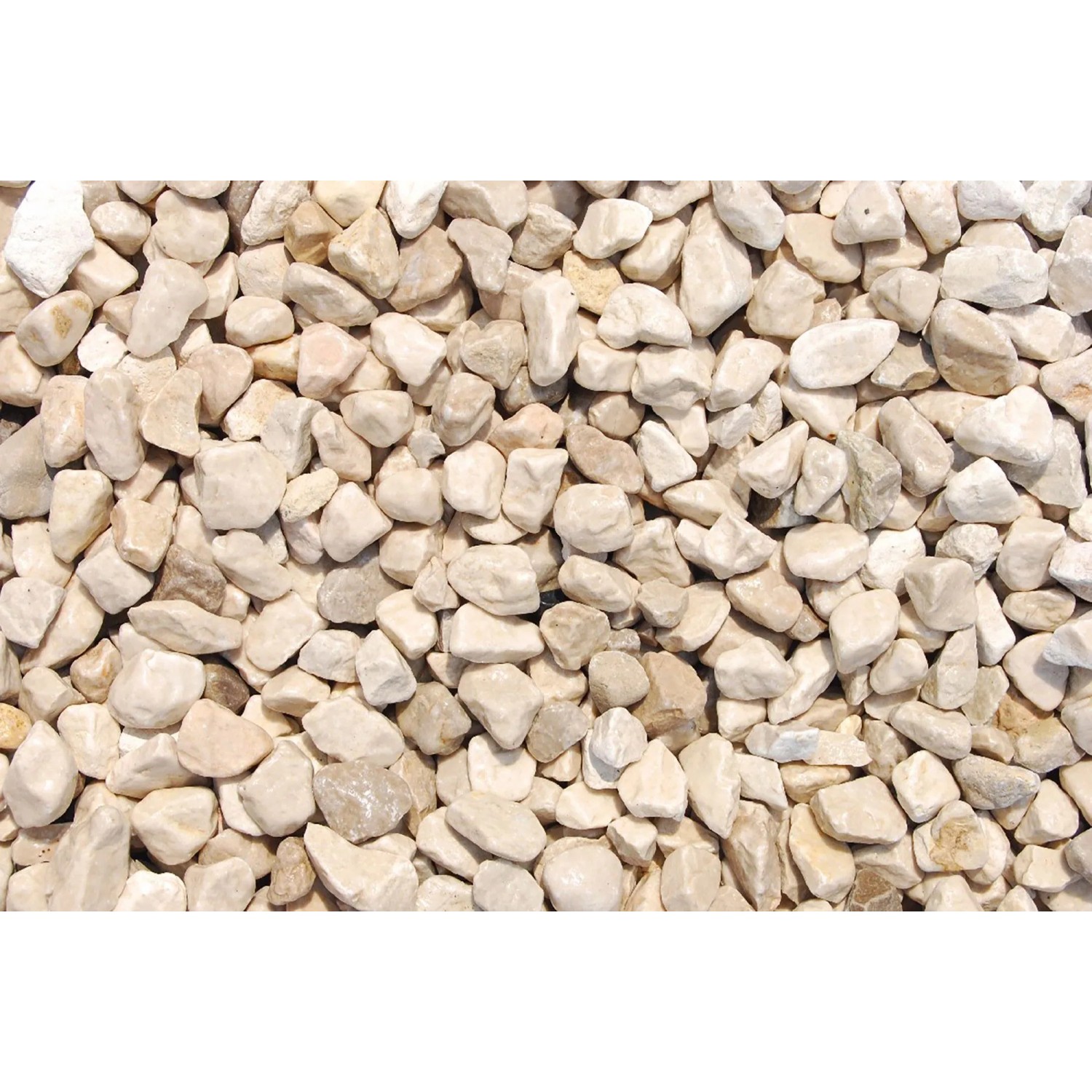 Beige Gletscherkiesel (22-32 mm) im Big-Bag für Zierkies- und Splittanwendungen.