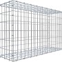 Leere Gabiona C-Ring-Gabione, 60x100x30 cm, Maschenweite 5x10 cm, aus verzinktem Drahtgitter.