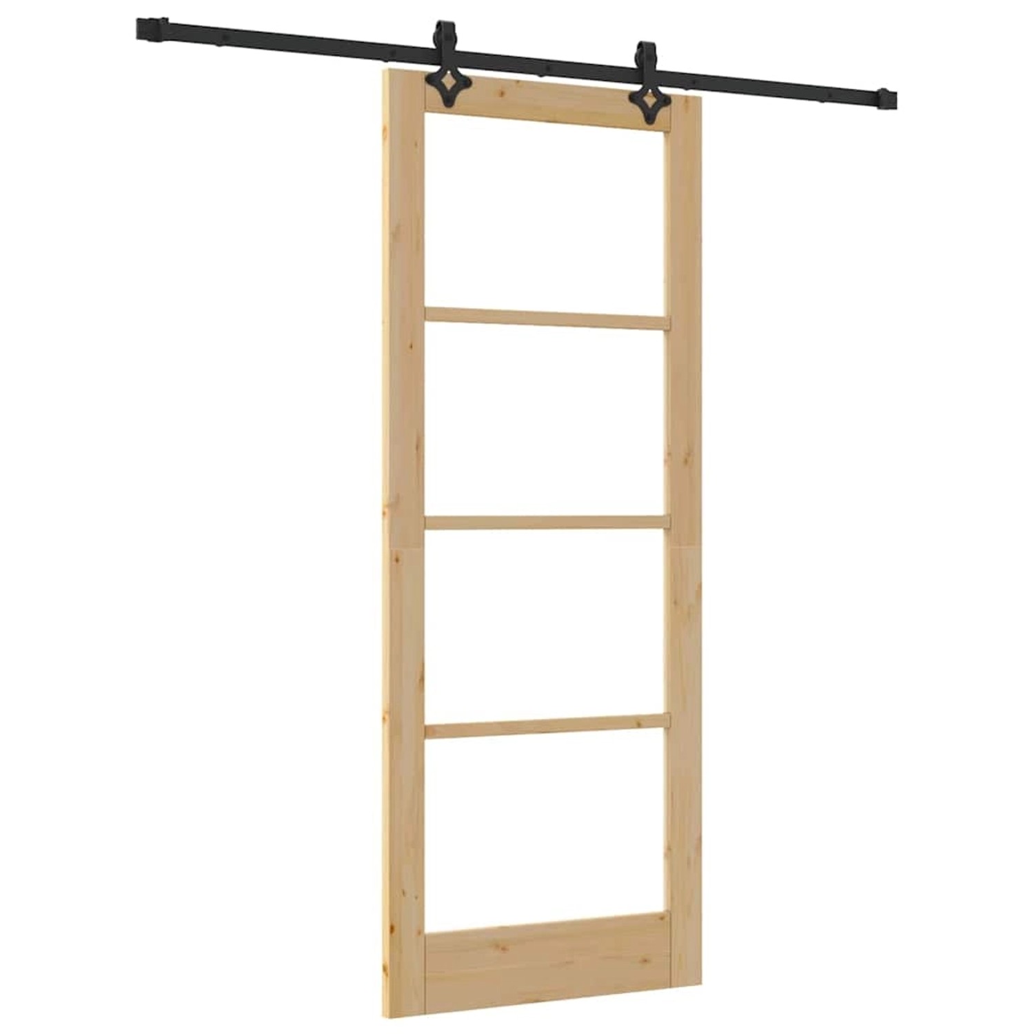 vidaXL Schiebetür ORKDAL Braun 83 x 211 cm Holz und Metall 3332195 günstig online kaufen