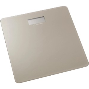 Personenwaage Seauville in Grau-Braun aus Hartglas mit Digitalanzeige.