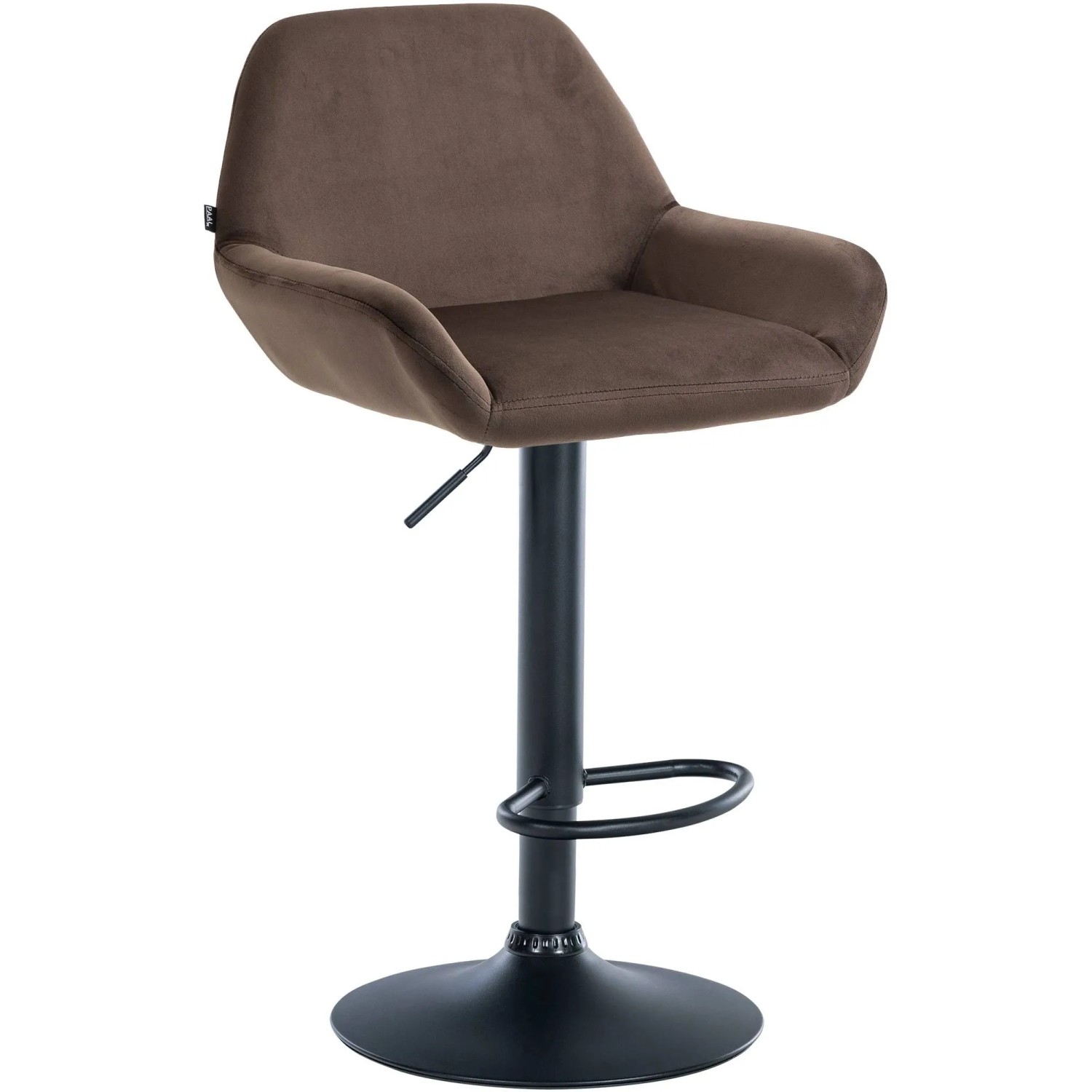 CLP Barhocker Braga Samt Braun/Schwarz