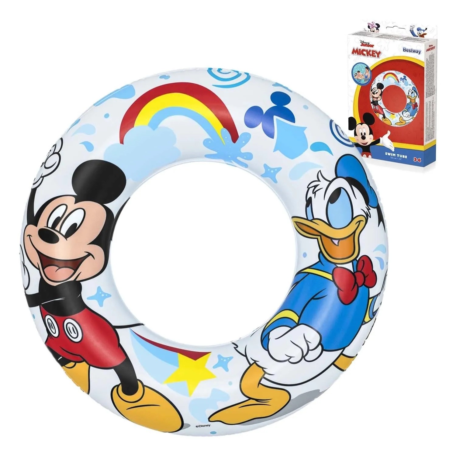 Bestway Mickey Und Donald Schwimmring Durchmesser 56 Cm 91004