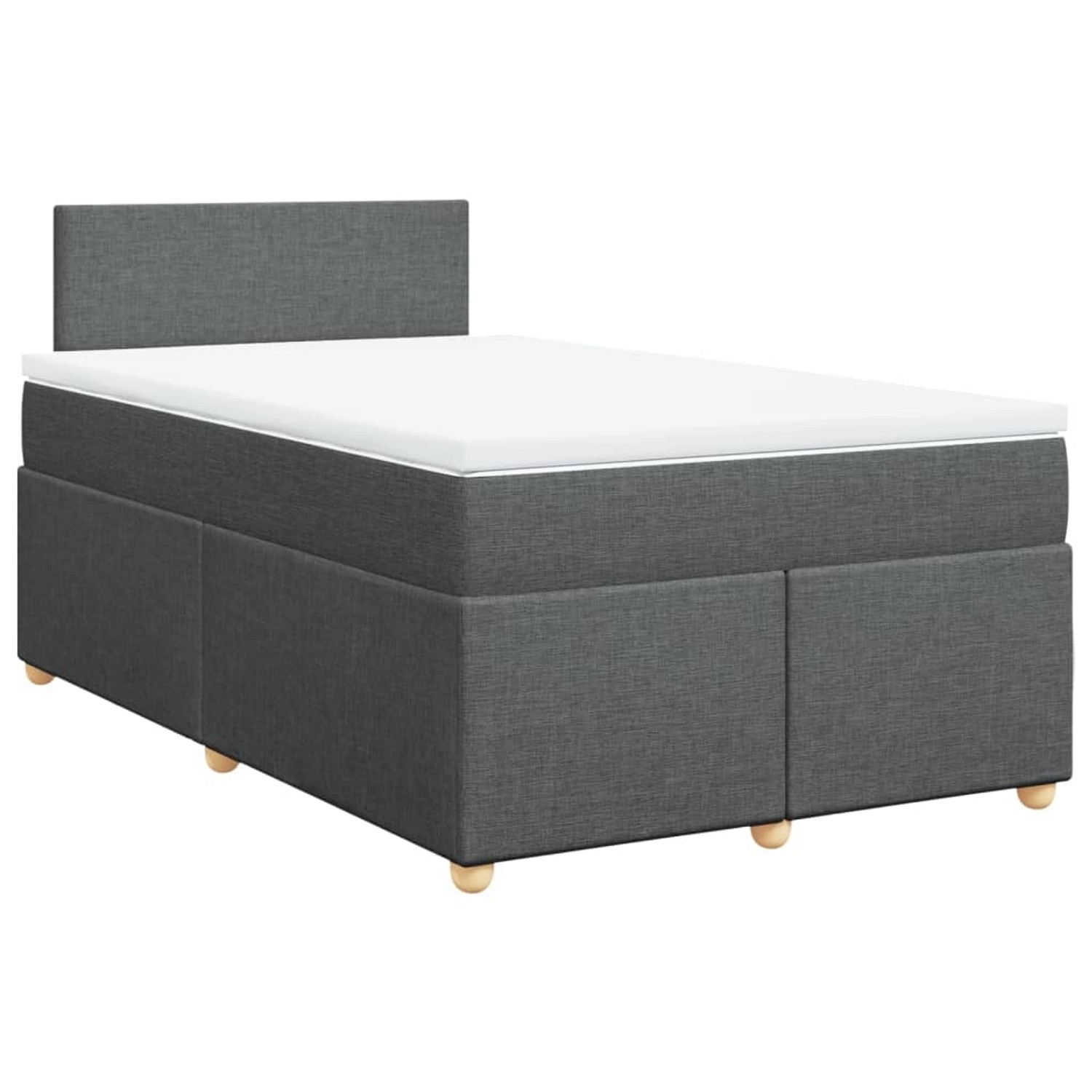 vidaXL Boxspringbett mit Matratze Dunkelgrau 120x190 cm Stoff2106088 günstig online kaufen