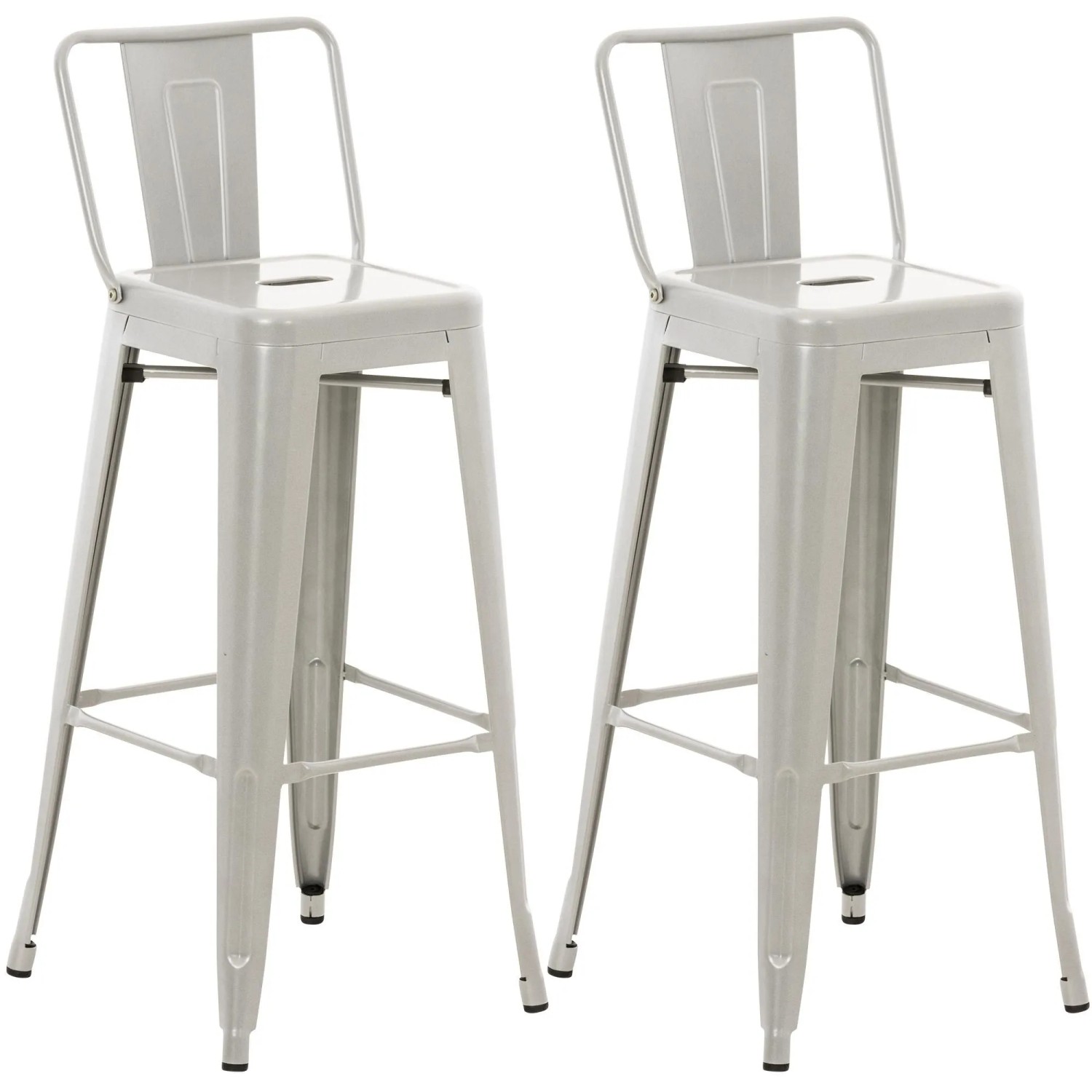 CLP 2er Set Barhocker Mason Silber