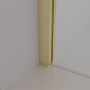 Detailaufnahme: Baliv Duschwand DUK-120.180 Walk-In Gold mit gebürstetem Goldprofil.