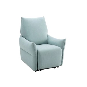 Vente-unique Relaxsessel Modoc, hellblau, Stoff. Moderner Einzelsessel für Entspannung.