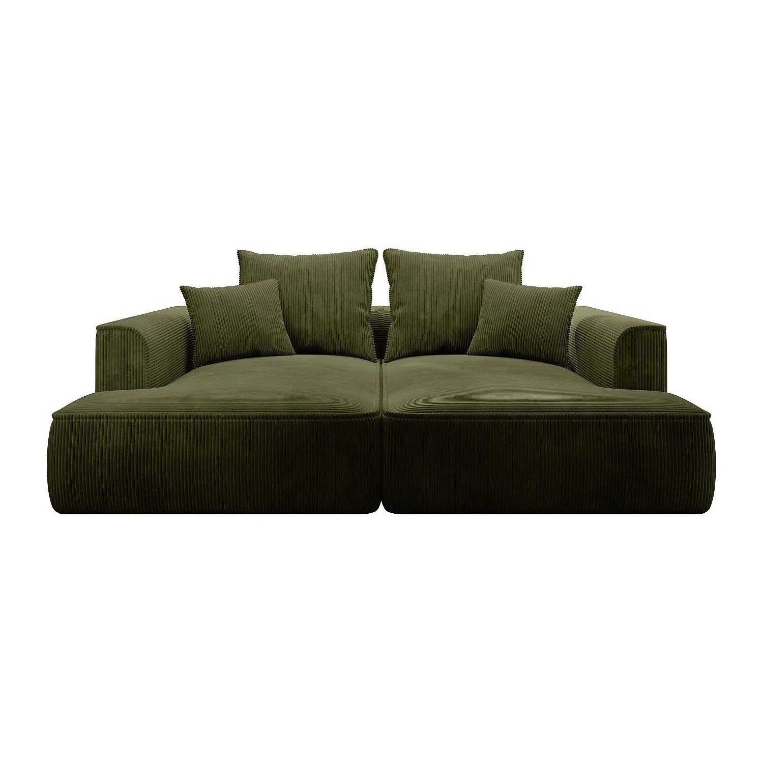 Vente-unique Sofa Ohne Schlafmöglichkeit Pineta Khaki 230 cm