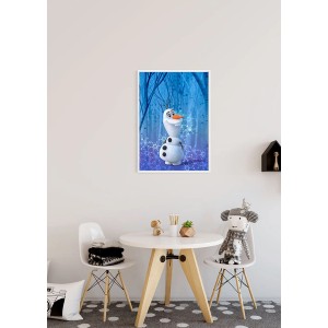 Disney Frozen Poster Olaf, blau, 40x50 cm. Fototapete für Kinderzimmer.