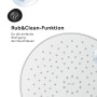Detailaufnahme Regendusche des AM.PM Duschsystems X-Joy mit Rub&Clean Funktion.