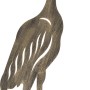 Goldener Gartenstecker Fischreiher, stehend, 90 cm hoch, aus Metall für die Gartendekoration.