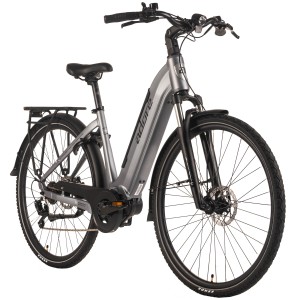 ADORE E-Citybike 28 Zoll Alu Cityfahrrad CX-660 Mittelmotor 75NM 14,7Ah Grau
