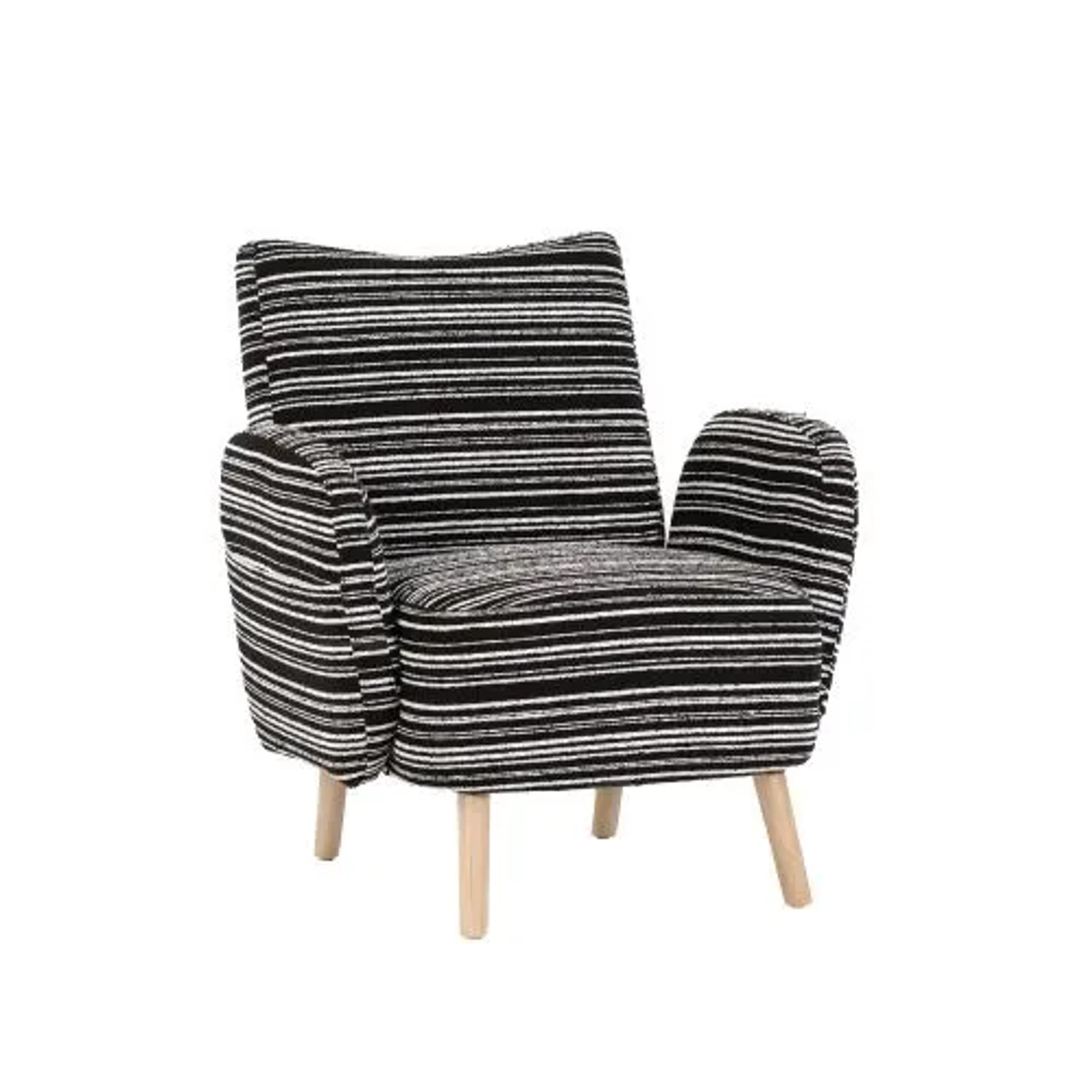 PXloue Lesesessel Stoff Sessel mit Kreismuster 77x81x87 cm Holzbeine