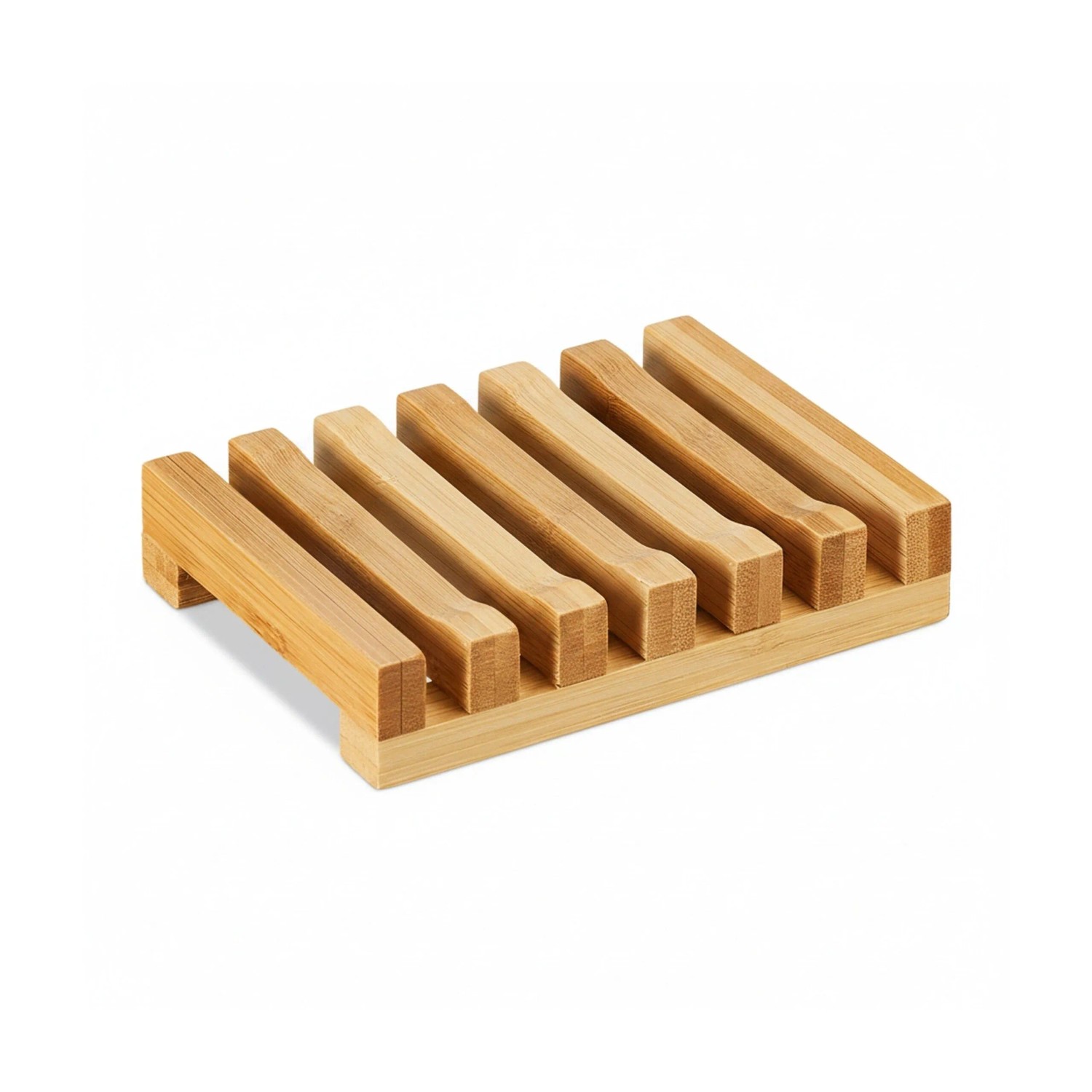 Relaxdays Seifenschale Bambus Natur Feuchtigkeitsbeständig 11,5 cm x 8,5 cm x 2,5 cm 70 g