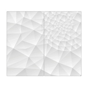 Banjado Herdabdeckplatte Glas 2 Teilig Je 30x52CM Schneidebrett Herdabdeckung Mit Motiv Nautilus