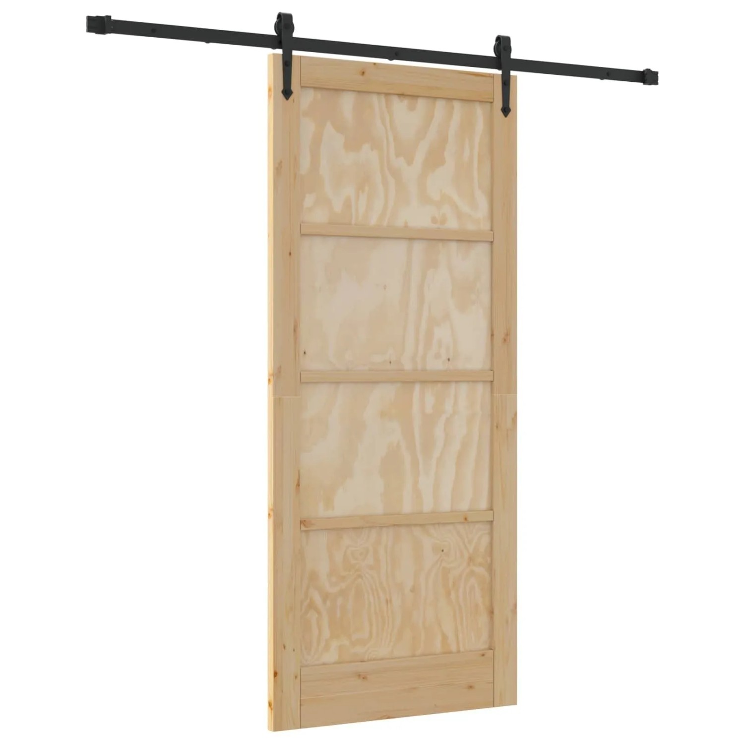 vidaXL Schiebetür ORKDAL Natur und Schwarz 86 x 198,5 cm 3445582
