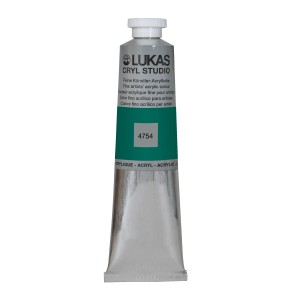 Lukas Cryl Studio Acrylfarbe Chromoxidgrün feurig, 75ml Tube für Künstler.