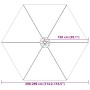 vidaXL Ersatzbezug für Sonnenschirm Sandweiß 300 cm 313795_8