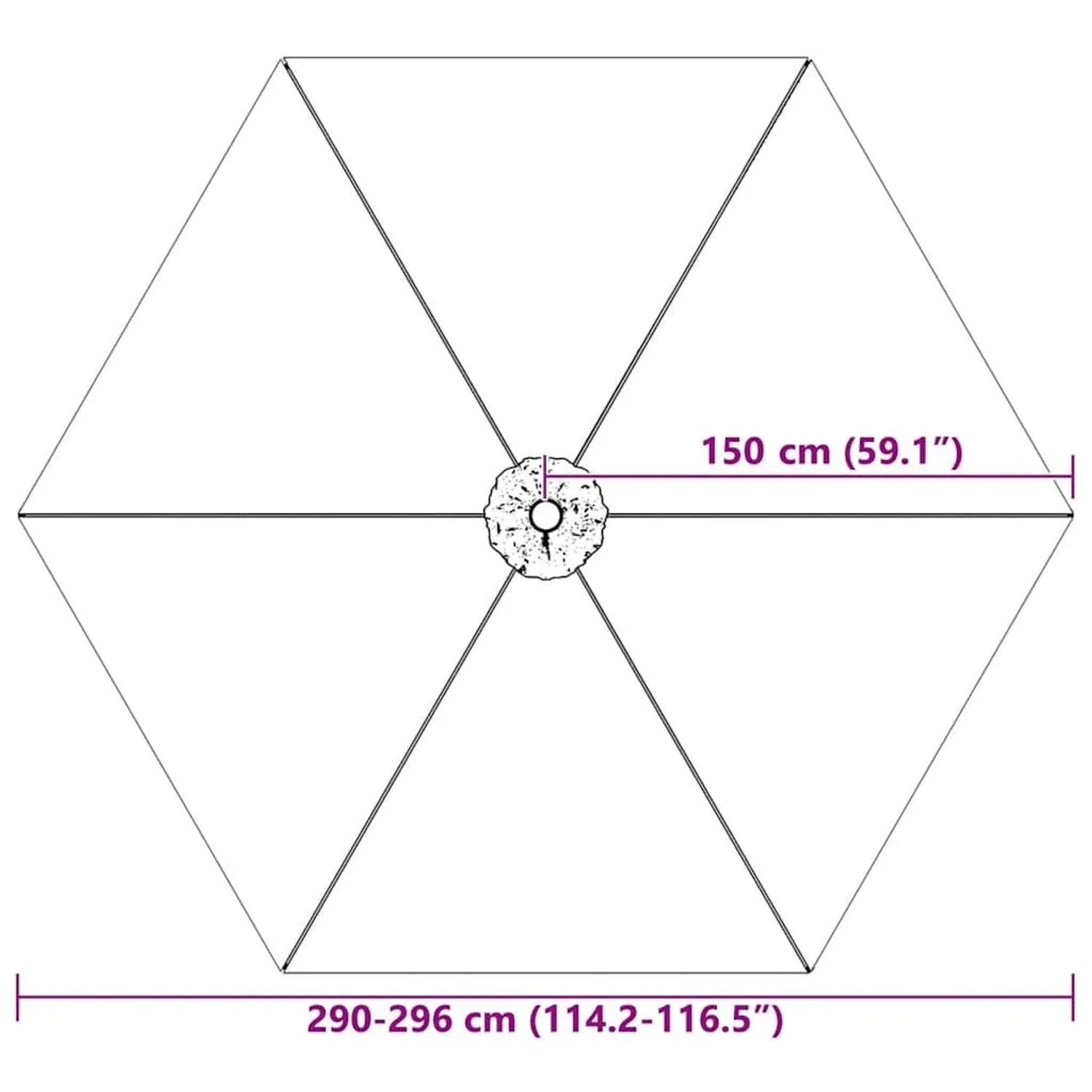 vidaXL Ersatzbezug für Sonnenschirm Sandweiß 300 cm 313795_8