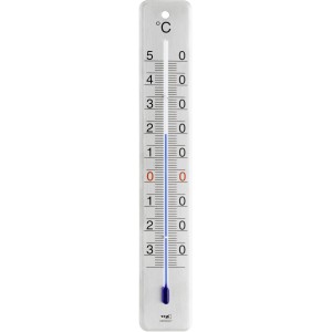 TFA Thermometer aus gebürstetem Edelstahl für Innen und Außen zum Aufhängen.