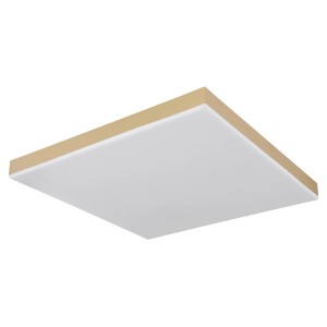 Quadratische Globo LED-Deckenleuchte Doro in Messing, 45x45 cm, dimmbar.