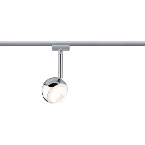 URail LED Spot Capsule II, Chrom matt, 6W, für Schienensysteme. Warmweißes Licht.