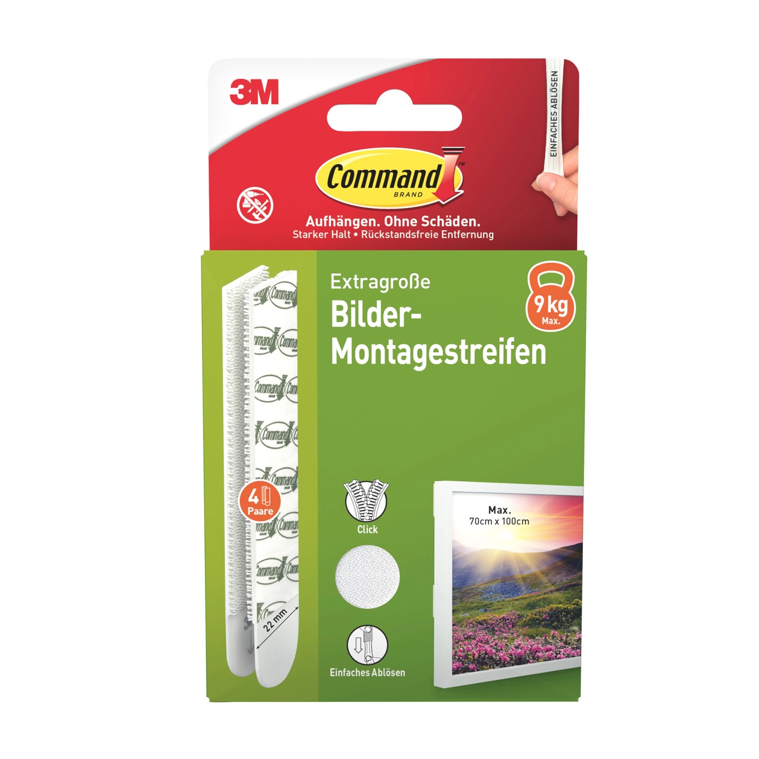 Command Bilder-Montage-Strips XL Weiß 4 Paare