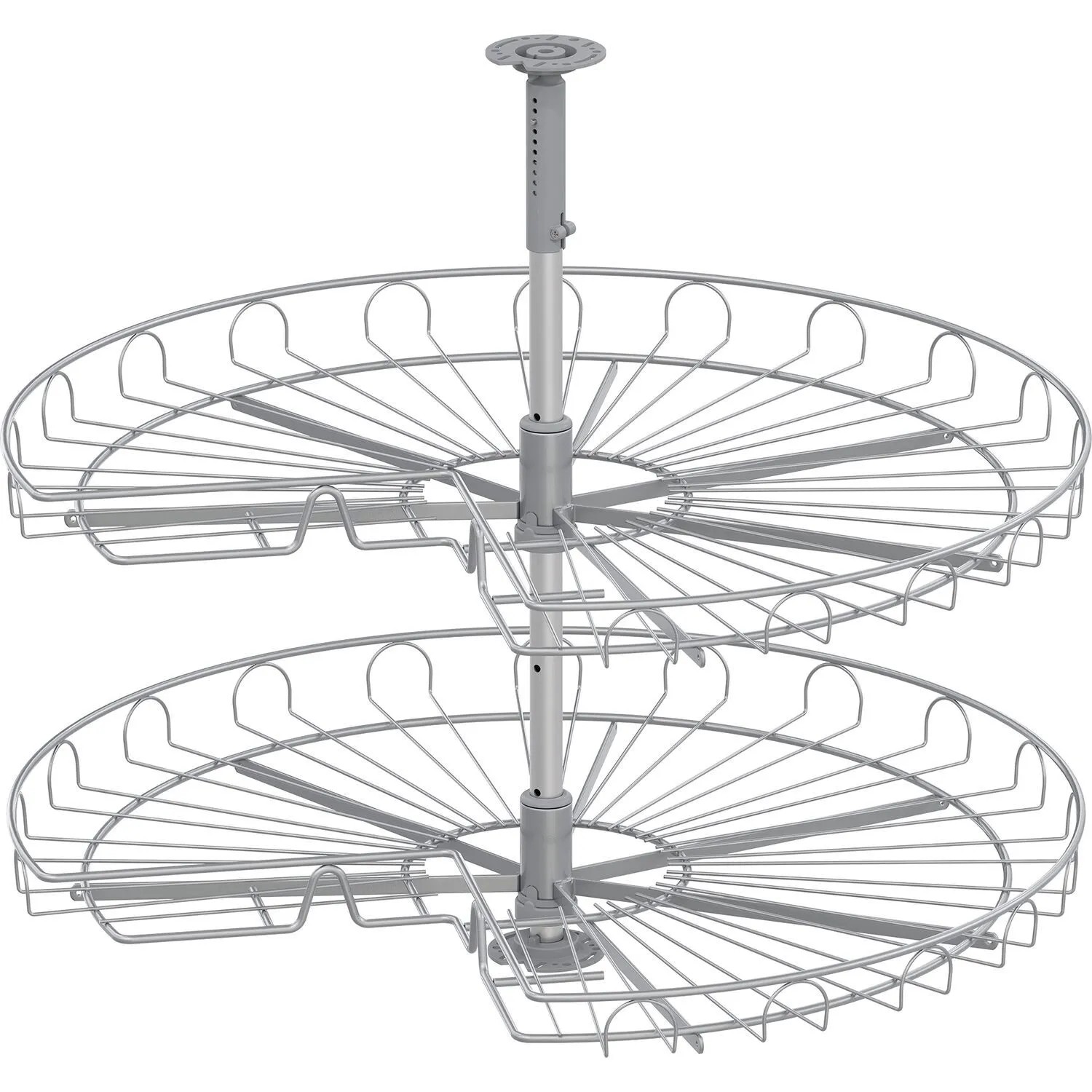 Vauth-Sagel Eckschrank-Drehboden Cor Wheel 3/4-Kreis Set Classic 820 mm Silber