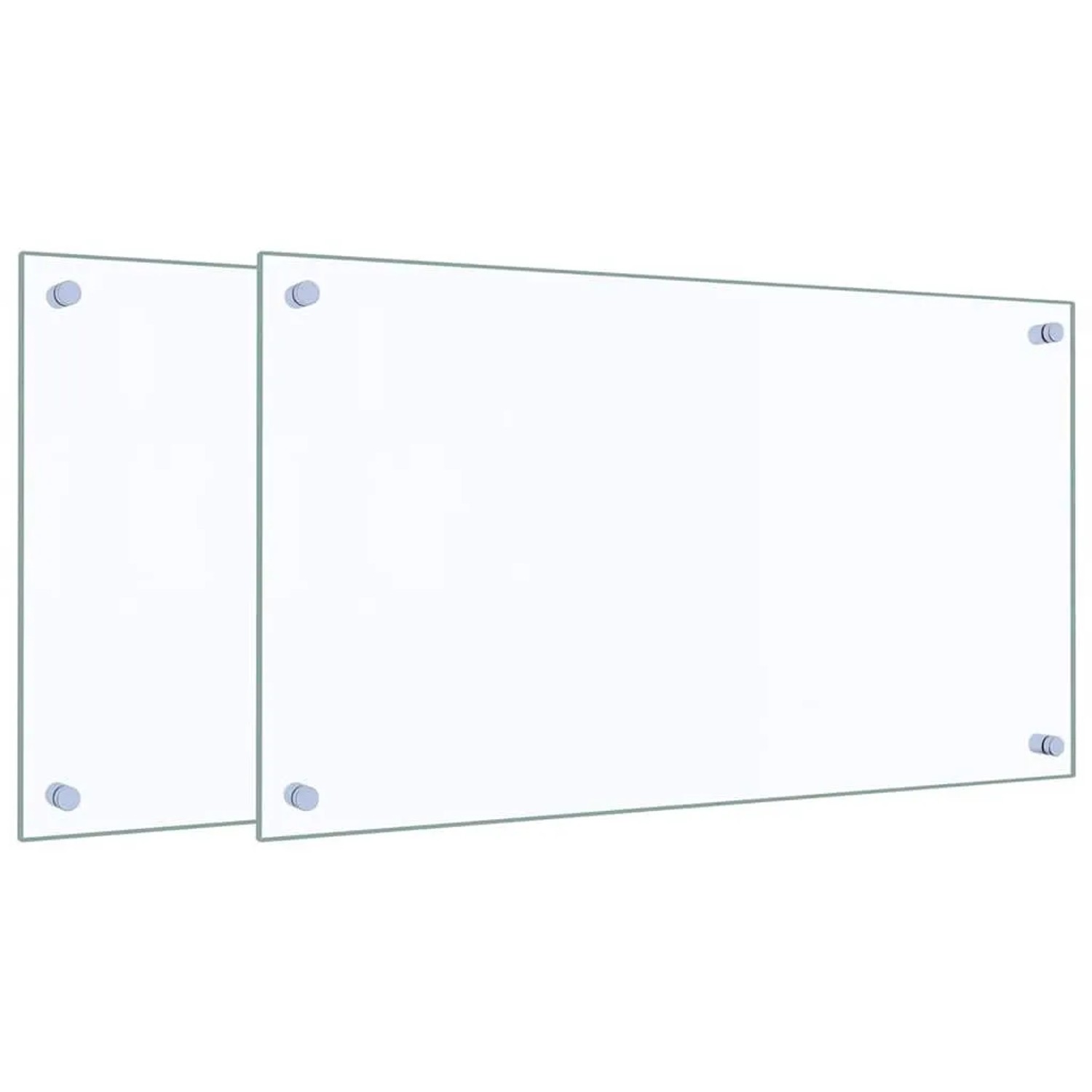 vidaXL Küchenrückwände 2 Stk Transparent 70x40 cm Hartglas 3315789