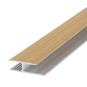 Dalsys Übergangsprofil, 100cm, Alu, Buche Dekor, für Bodenbeläge bis 8,5mm Höhe.