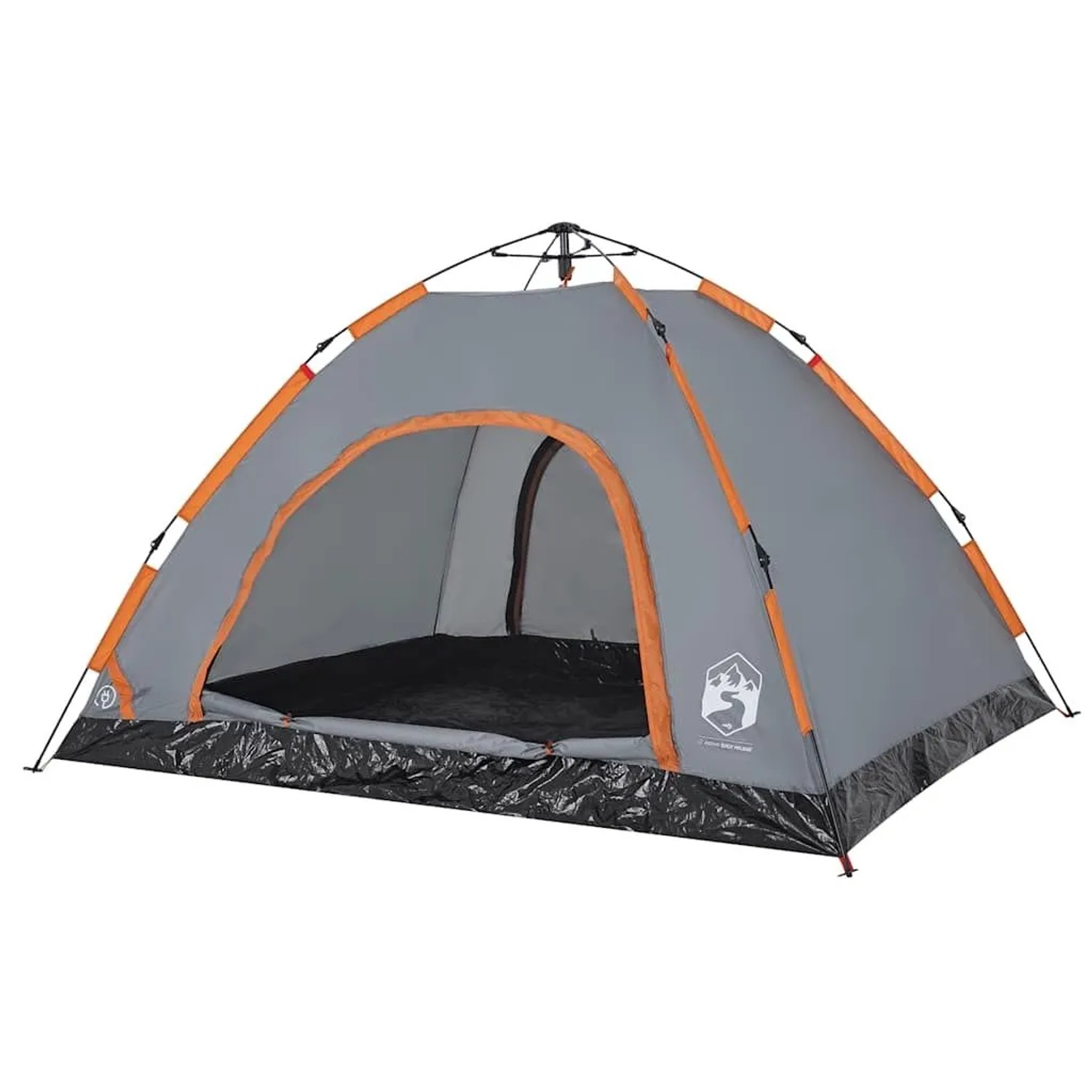 vidaXL Campingzelt 4 Personen Grau und Orange Quick Release 4004171 günstig online kaufen