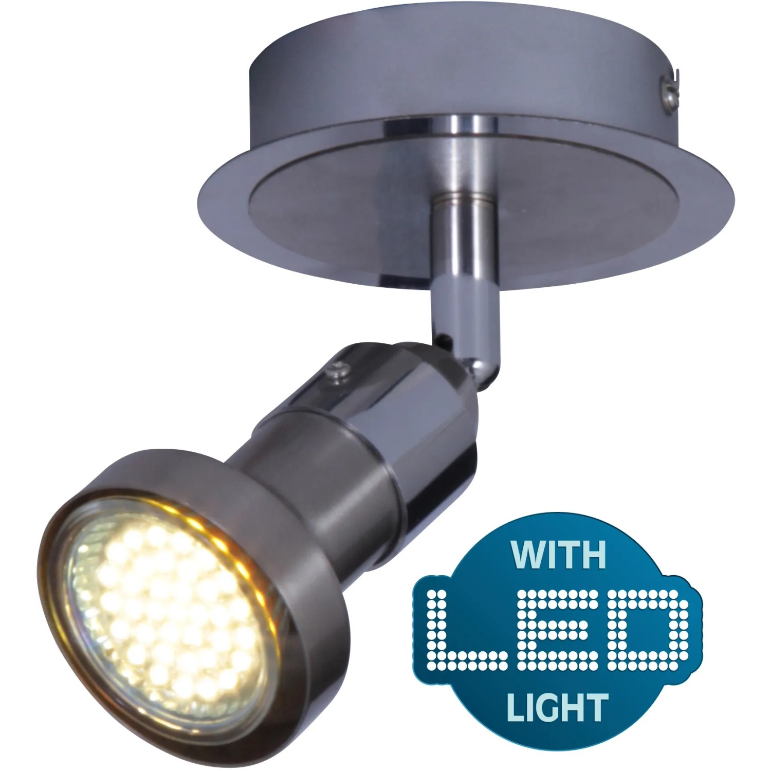 Näve LED-Spot Motril, 1-flammig, Chrom-Metall, schwenkbar, inklusive LED-Leuchtmittel.